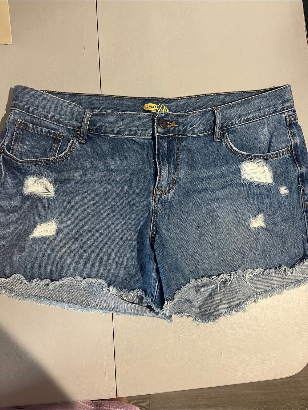 Old Navy The Diva Distressed Denim Shorts - Blue